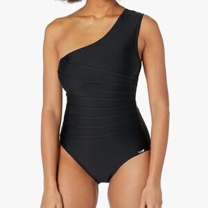 Calvin Klein Standard Shoulder Strap Starburst Pleating One Piece Swimsuit 8